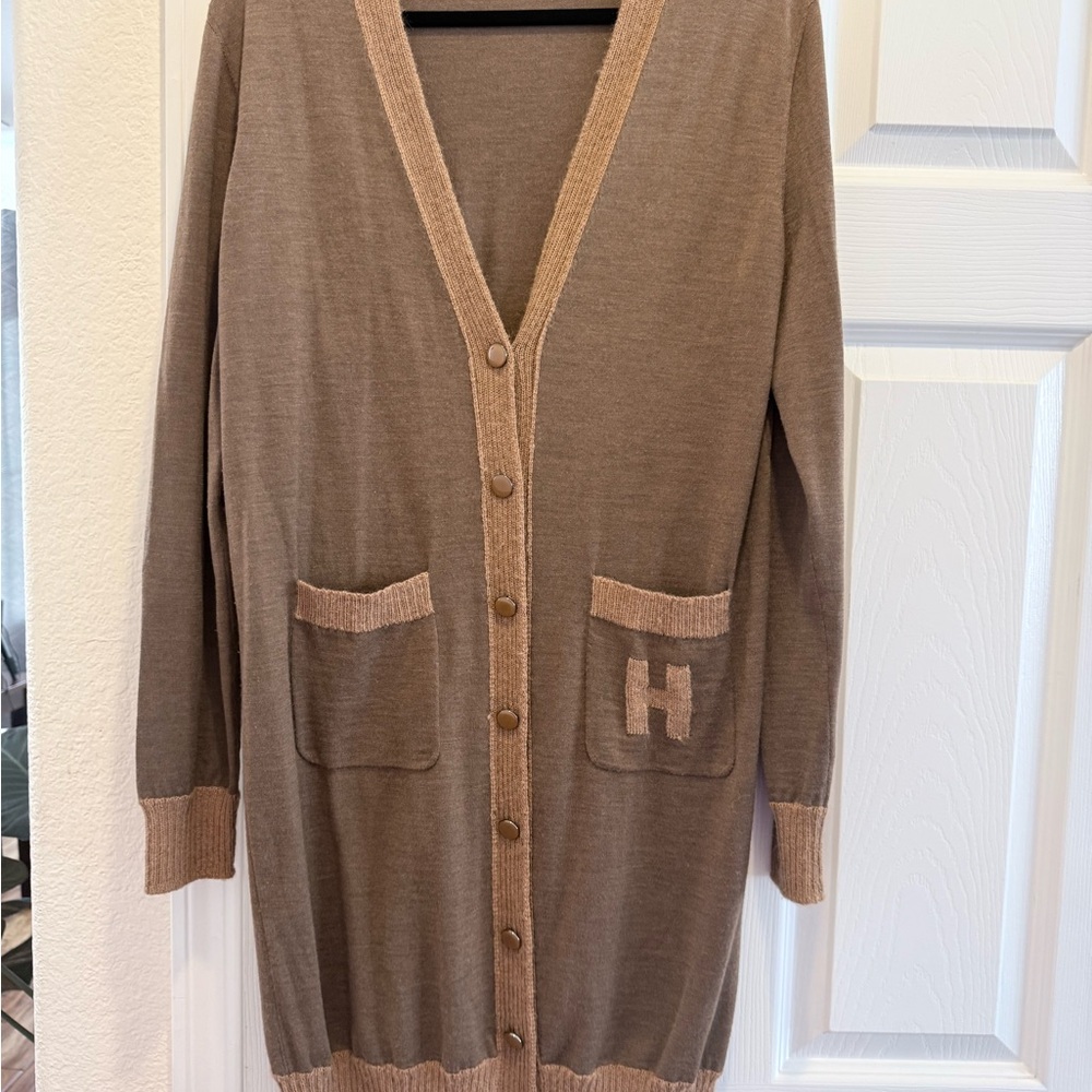 Hermes Brown and Tan Women's Sweater - Picture 1 of 5